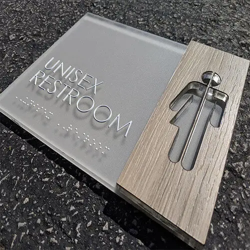 unisex restroom signage