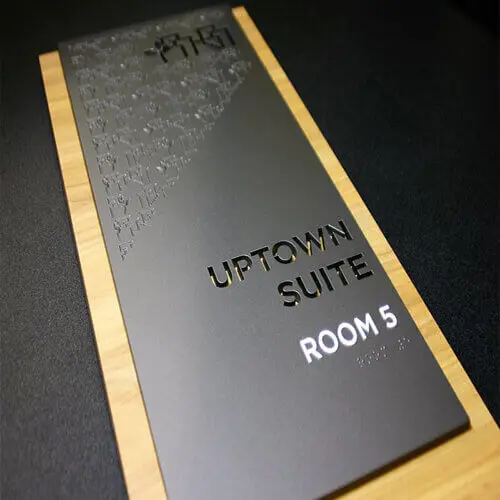 Metal door sign ADA