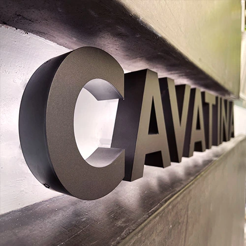 Cavatina letters illuminated